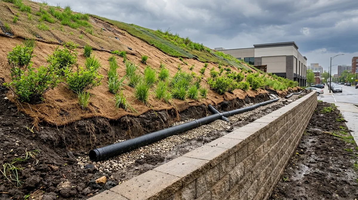 How to Stabilize Commercial Slopes in Chicago the Right Way