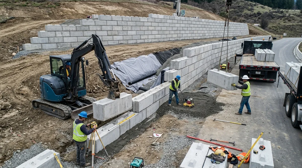 industrial retaining wall contractors