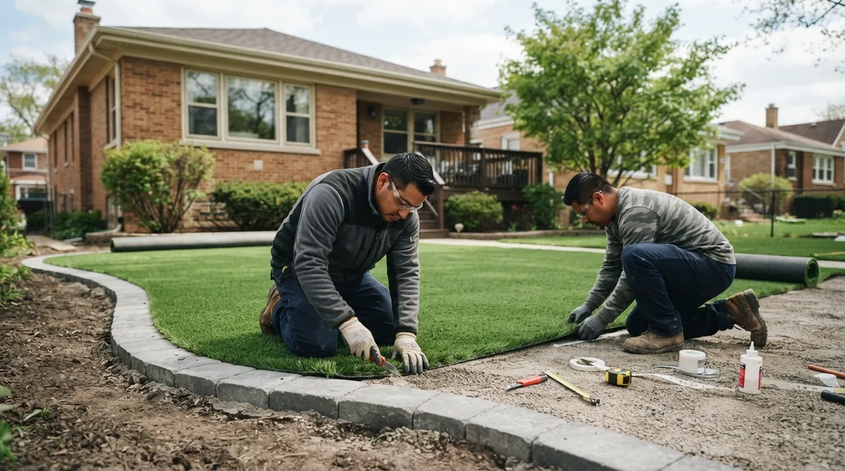 artificial turf installation