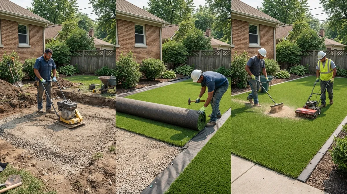 artificial turf installation