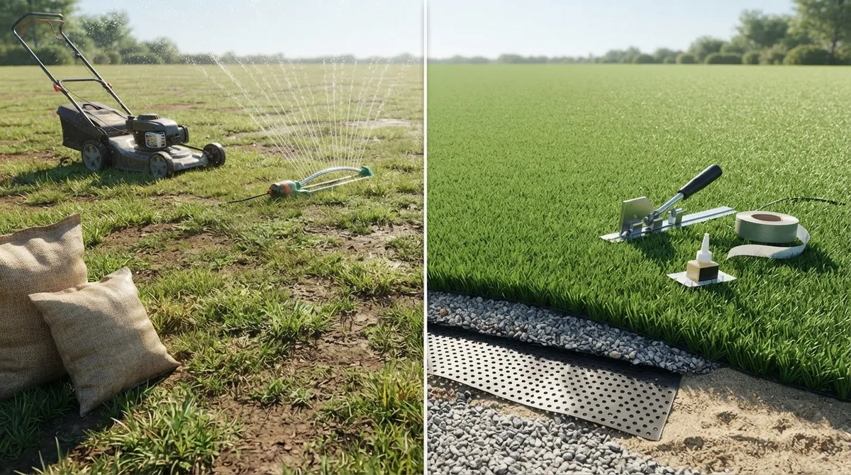 Imitation Grass vs. Natural Sod: What Wins on Cost?