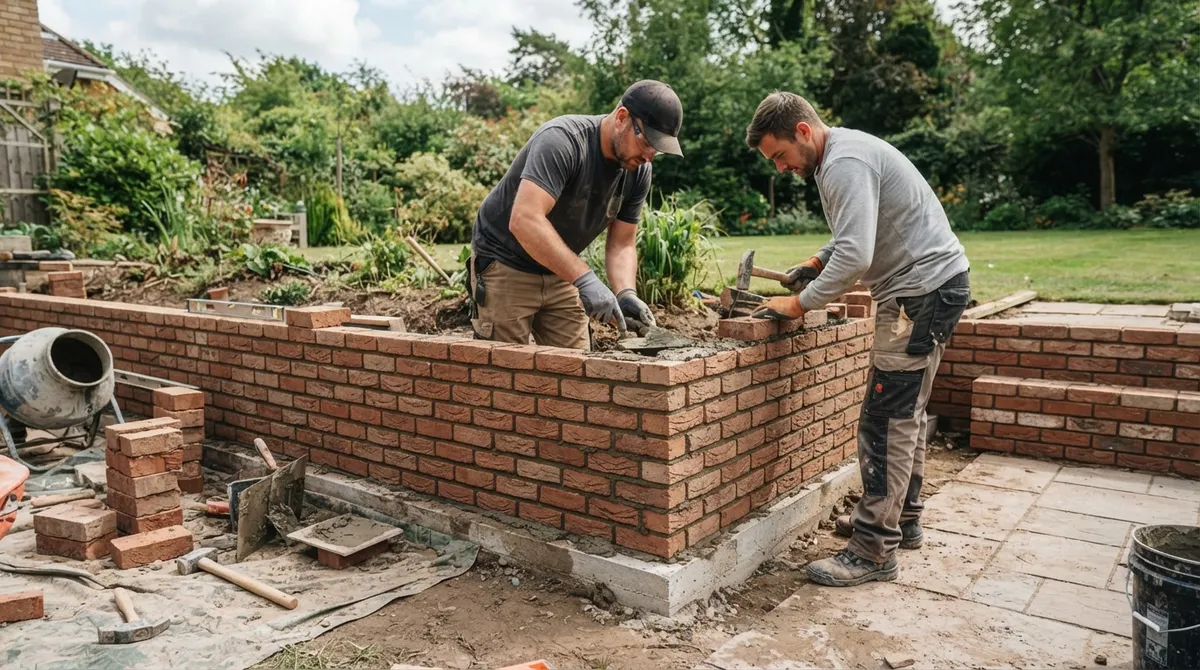 brick wall construction