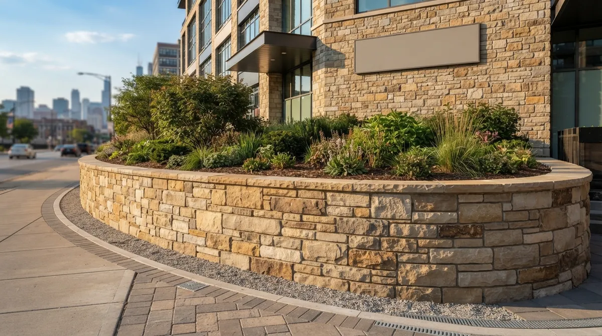 7 Natural Stone Commercial Retaining Walls Chicago Loves