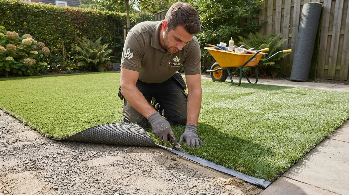 artificial grass fitting
