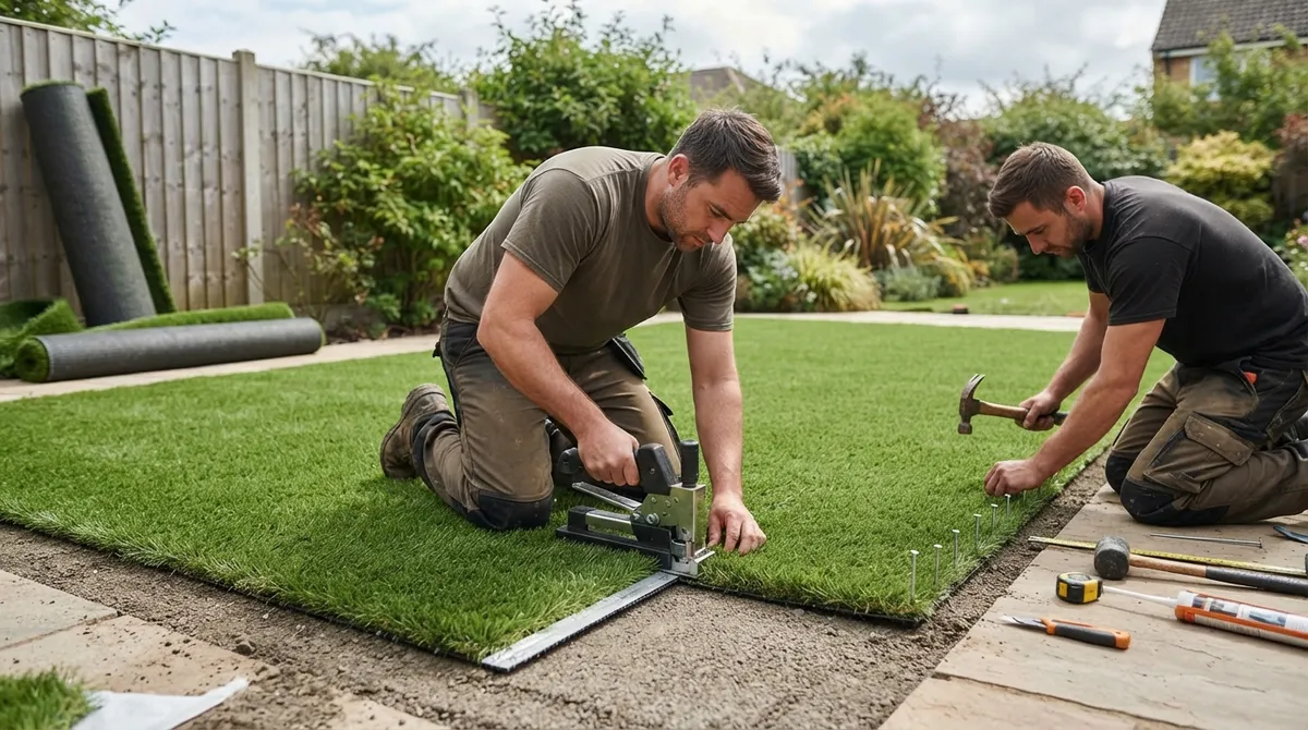 artificial grass fitting