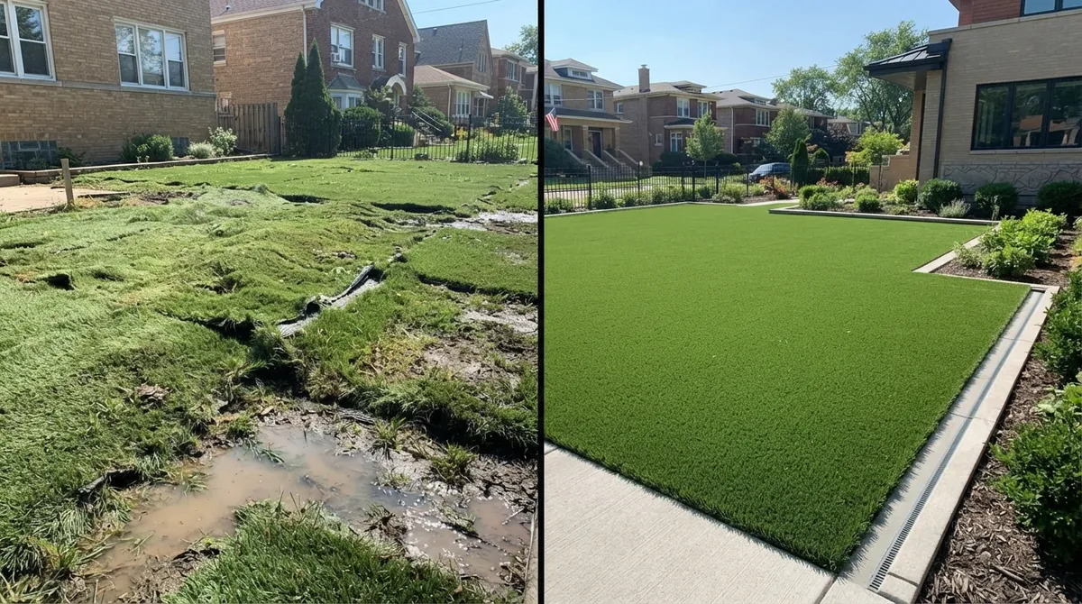 5 Imitation Grass Installation Mistakes Chicago Yards Face