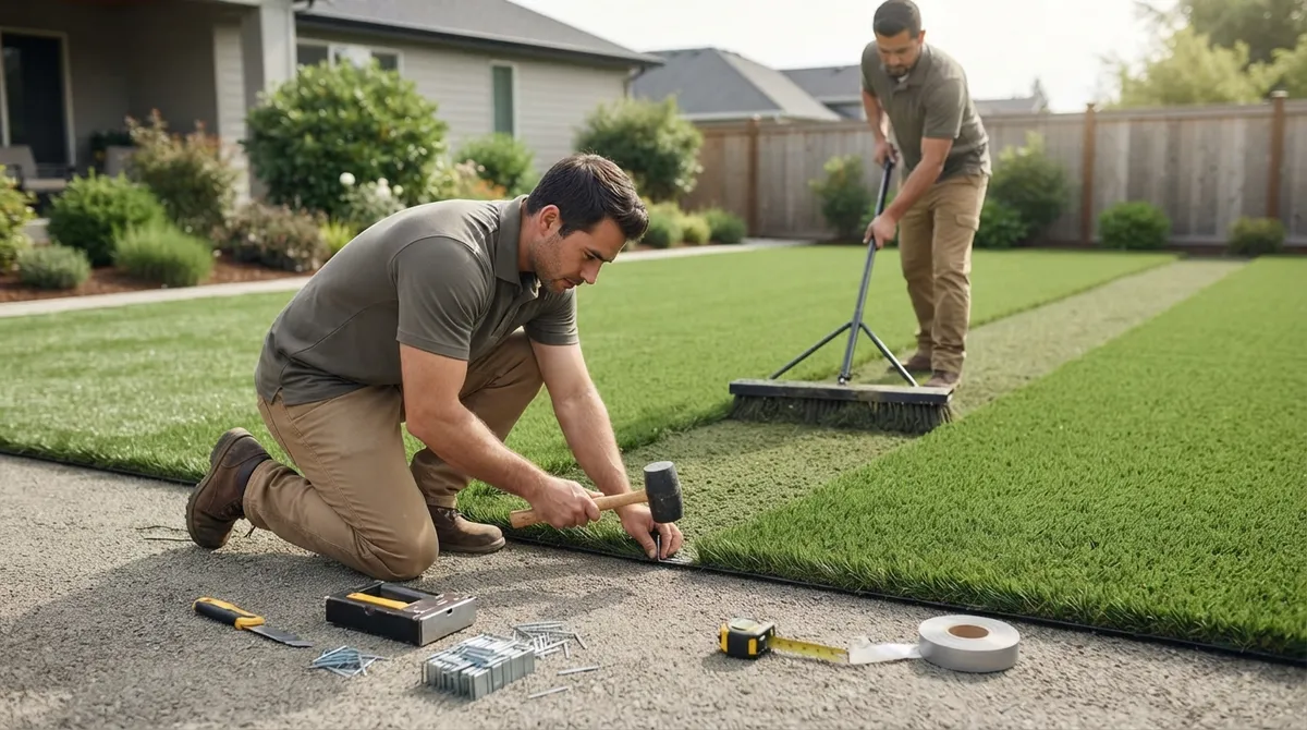 artificial sod installation