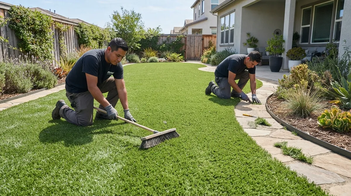 artificial sod installation