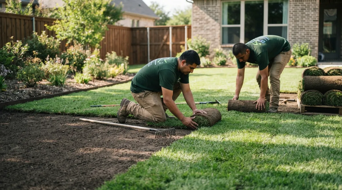 laying a turf lawn