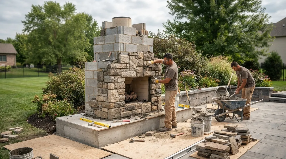 fireplace installation