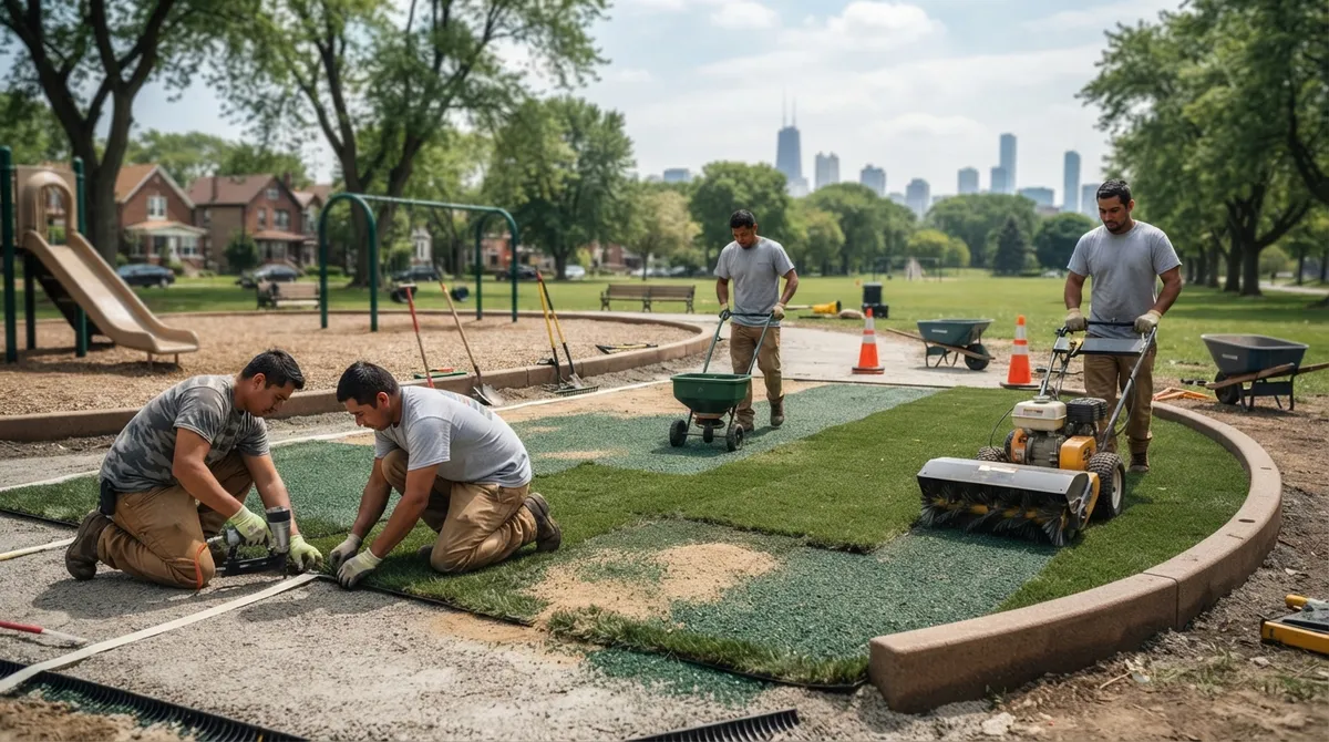 playground turf installation
