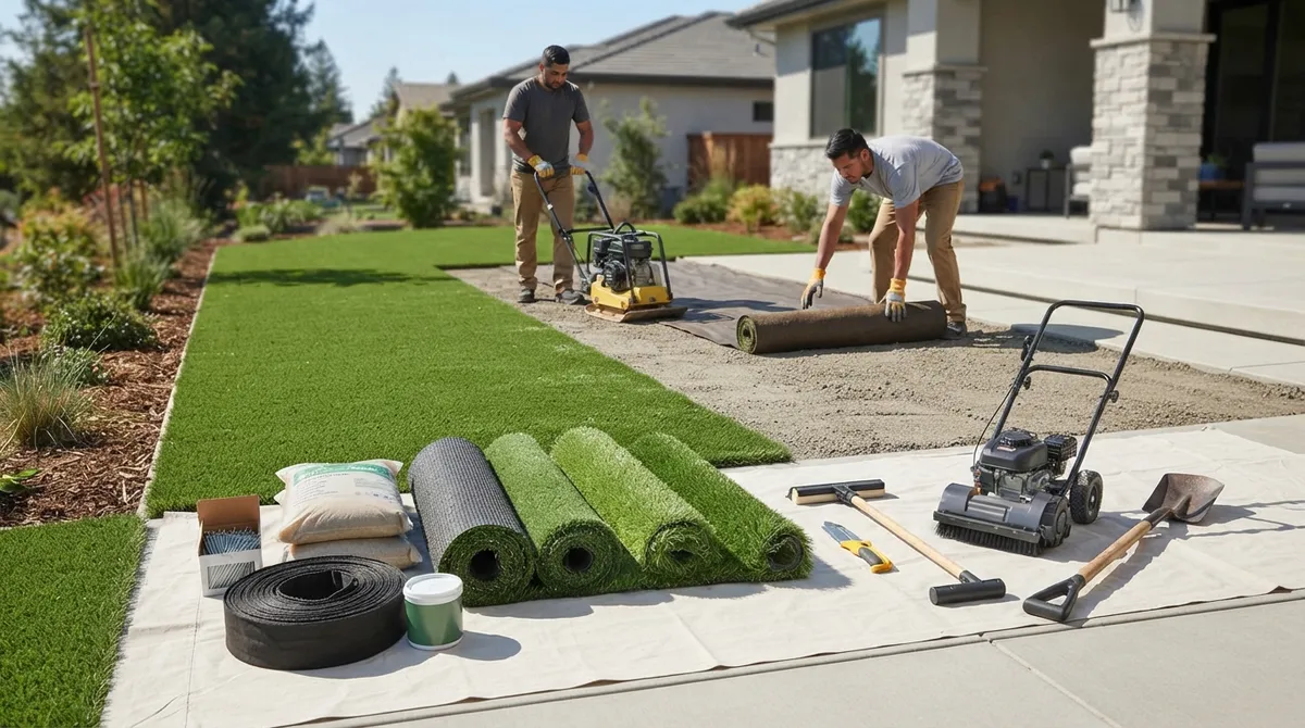 synthetic lawn installation cost
