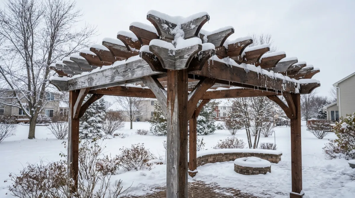 wood pergola winter care