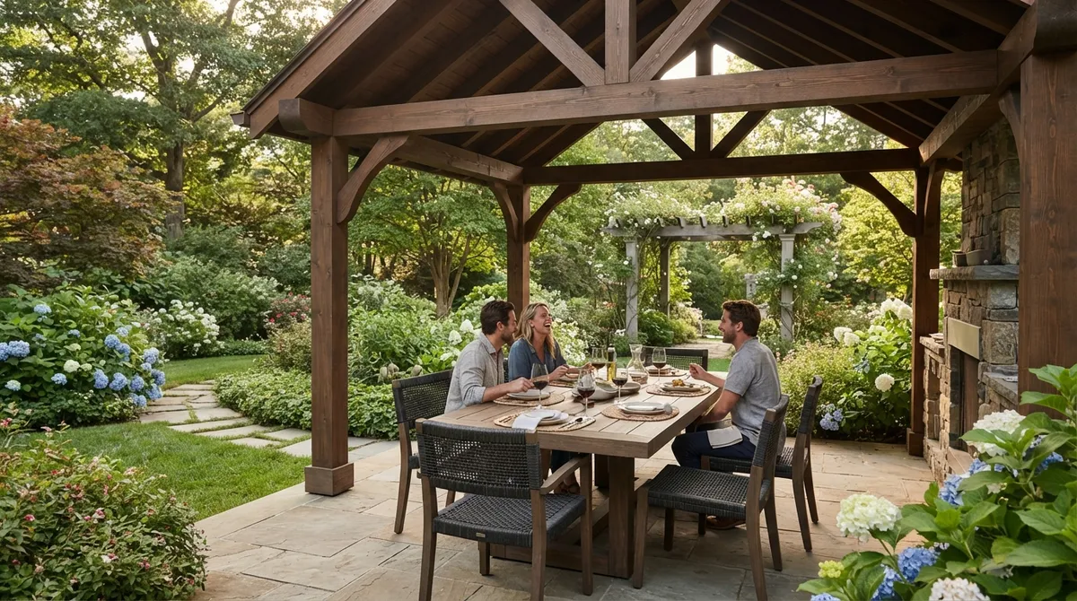 pavilion layout for outdoor dining