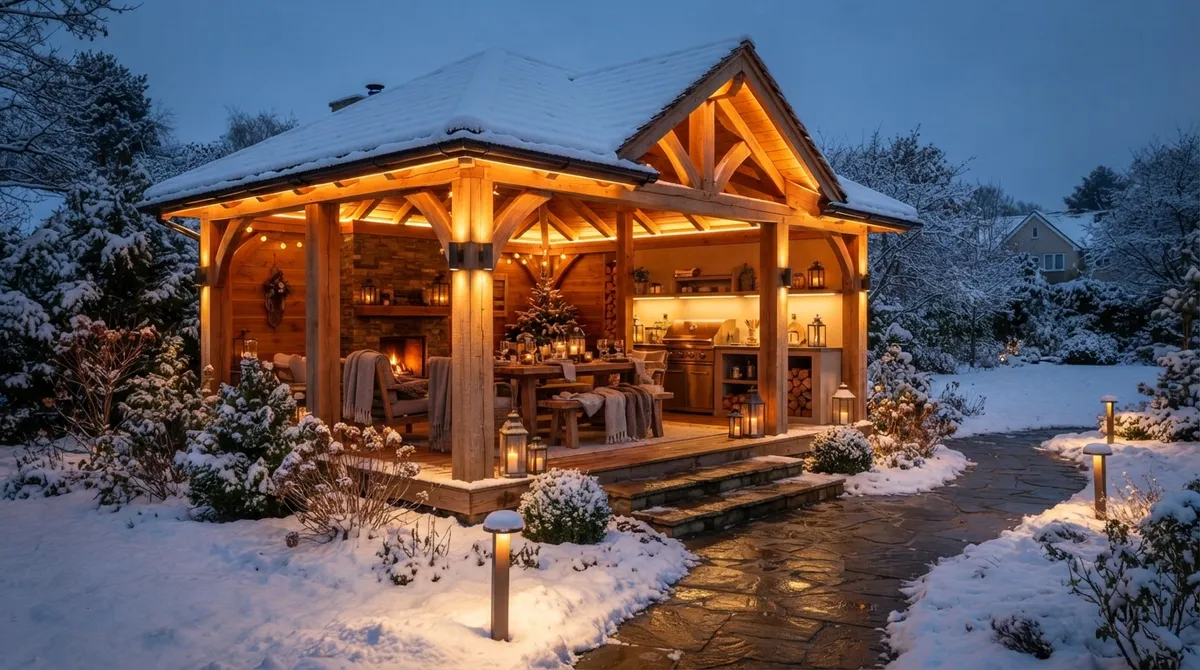How Do You Light a Pavilion for Cozy Winter Evenings?